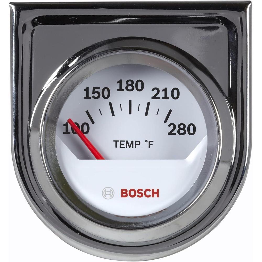 imageBosch SP0F000040 Style Line 2quot Electrical WaterOil Temperature Gauge White Dial Face Chrome Bezel