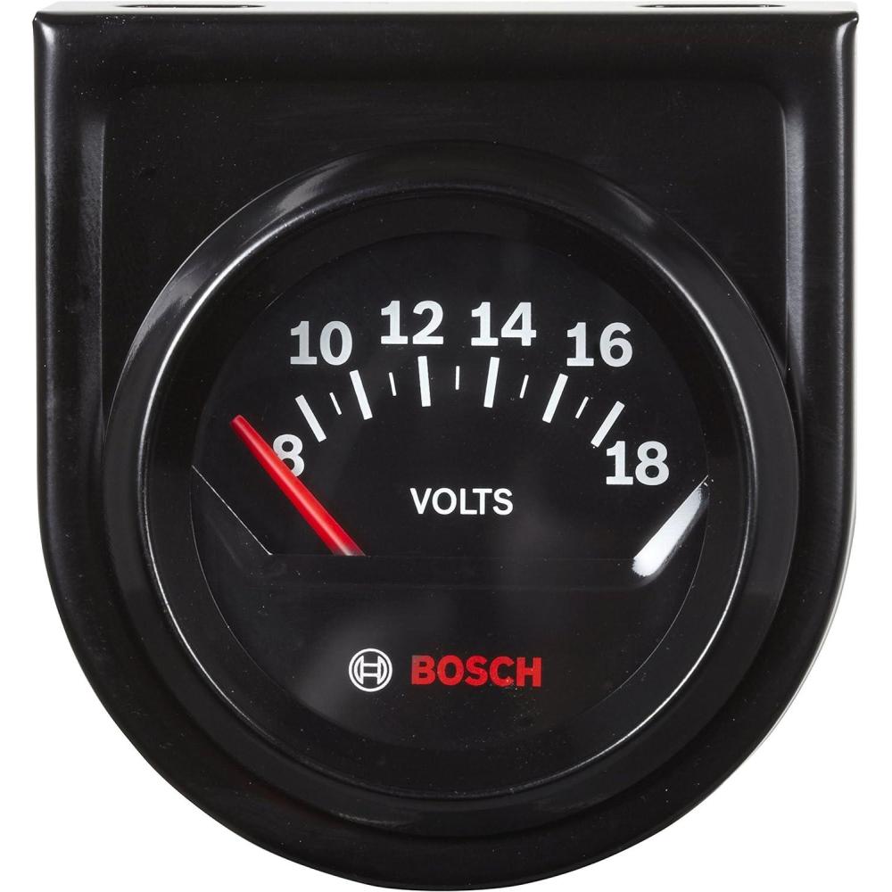 imageBosch SP0F000051 Style Line 2quot Electrical Voltmeter Gauge Black Dial Face Black Bezel