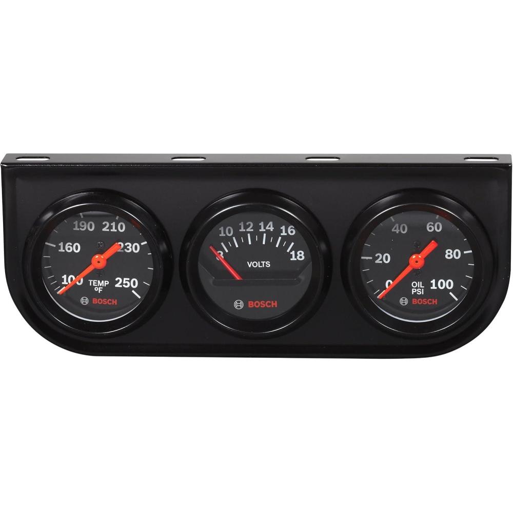 imageBosch SP0F000054 Style Line 2quot Triple Gauge Kit Black Dial Face Black Bezel