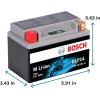 imageBOSCH BLP20L Group 20 Lithium Power Sport Battery 420CA 12V for Motorcycle ATVUTV 4Wheeler Snowmobile Personal Watercraft Scooter and Jet SkisGroup 14