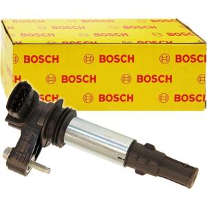 imageBOSCH 0221604112 Original Equipment Ignition Coil  Compatible with Select Buick Enclave LaCrosse Cadillac CTS SRX STS Chevrolet Traverse GMC Acadia Saab 93 Saturn Outlook  More  Single