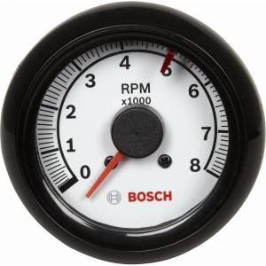 imageBosch SP0F000022 Sport II 258quot Tachometer White Dial Face Black Bezel