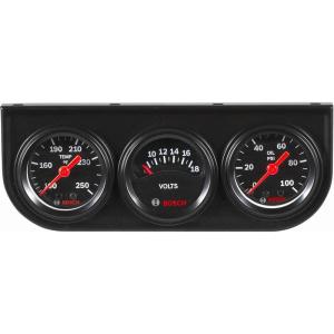 imageBosch SP0F000037 Style Line 112quot Mini Triple Gauge Kit Black Dial Face Black Bezel