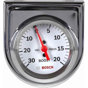 imageBosch SP0F000042 Style Line 2quot Mechanical VacuumBoost Gauge White Dial Face Chrome Bezel