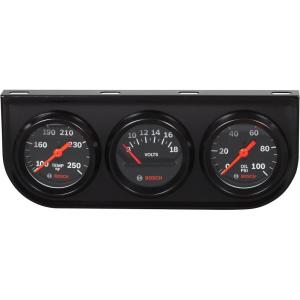 imageBosch SP0F000054 Style Line 2quot Triple Gauge Kit Black Dial Face Black Bezel