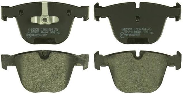 imageBOSCH 0986494339 EuroLine Disc Brake Pad Set  Compatible With Select BMW 535i GT 550i GT 740i 740Ld 740Li 750i 750Li 760Li Alpina B7  B7 xDrive Alpina B7L  B7L xDrive REAR