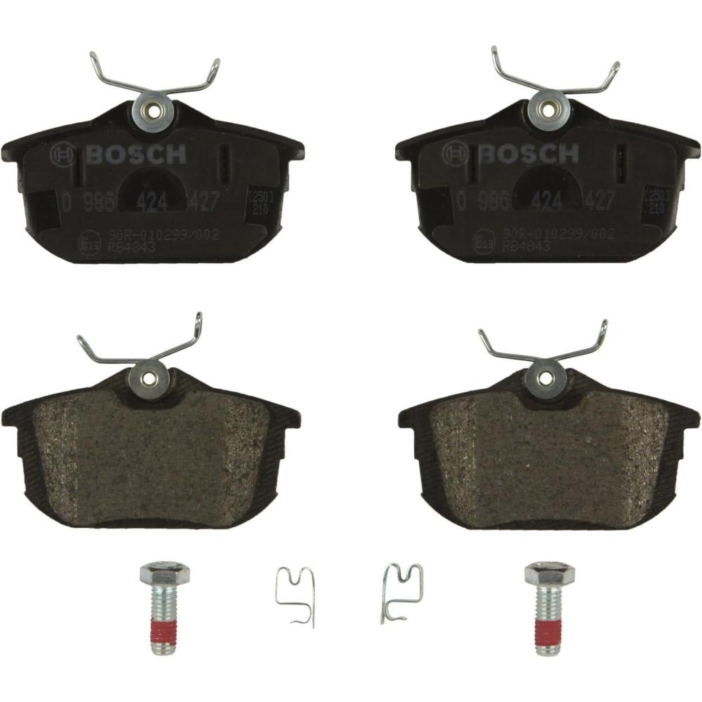 imageBOSCH 0986424427 EuroLine SemiMetallic Disc Brake Pad Set  Compatible with Select Volvo S40 V40 REAR
