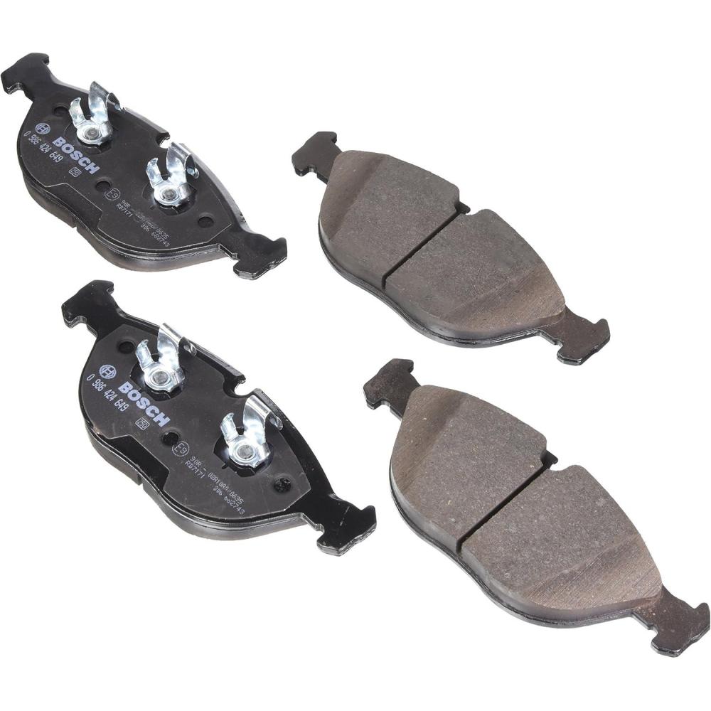 imageBOSCH 0986424649 EuroLine Disc Brake Pad Set  Compatible With Select Audi TT Bentley BMW 750iL Chrysler Crossfire Mercedes C43 CLK55 E430E500 E55 S430S500 SLK32 VW Golf  More FRONT