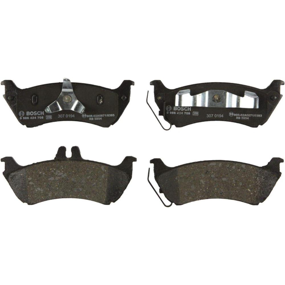 imageBOSCH 0986424708 EuroLine SemiMetallic Disc Brake Pad Set  Compatible with Select MercedesBenz ML320 ML350 ML430 REAR