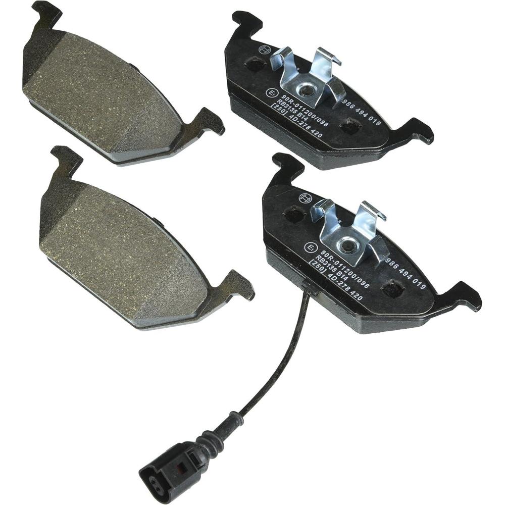 imageBOSCH 0986494019 EuroLine Disc Brake Pad Set  Compatible With Select Volkswagen Beetle Golf Golf City Jetta Jetta City FRONT