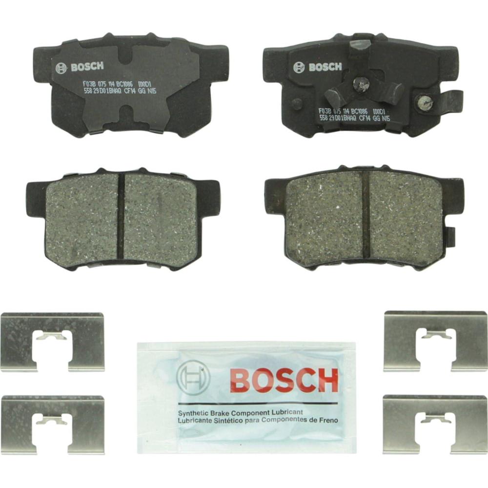 imageBOSCH BC1086 QuietCast Premium Ceramic Disc Brake Pad Set  Compatible with Select Acura RDX Honda Accord Crosstour Crosstour CRV REAR