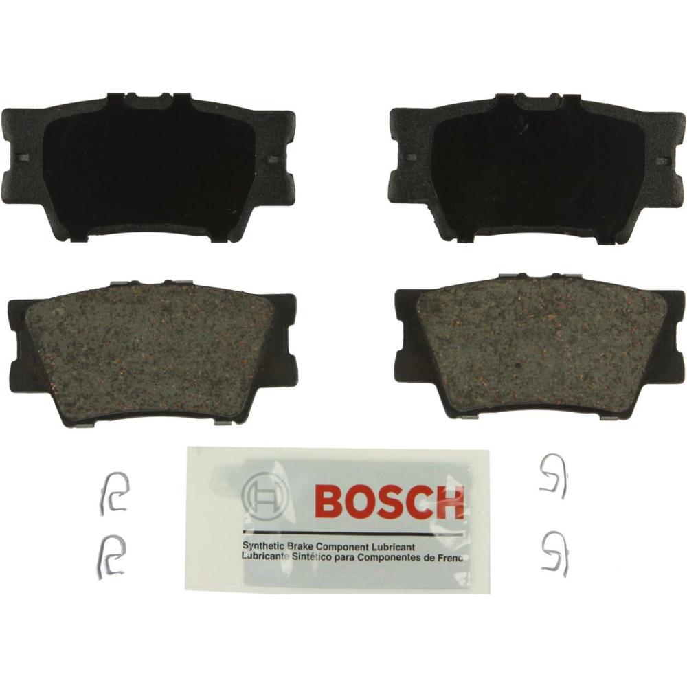 imageBOSCH BE1212 Blue Ceramic Disc Brake Pad Set  Compatible With Select Lexus ES300h ES350 HS250h Pontiac Vibe Toyota Avalon Camry Matrix RAV4 REAR