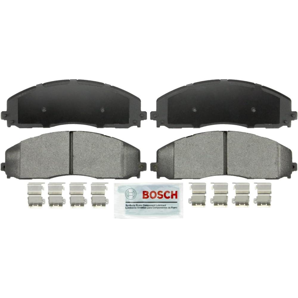imageBOSCH BSD1680 Severe Duty SemiMetallic Disc Brake Pad Set  Compatible with Select Ford F250 Super Duty F350 Super Duty F450 Super Duty FRONT