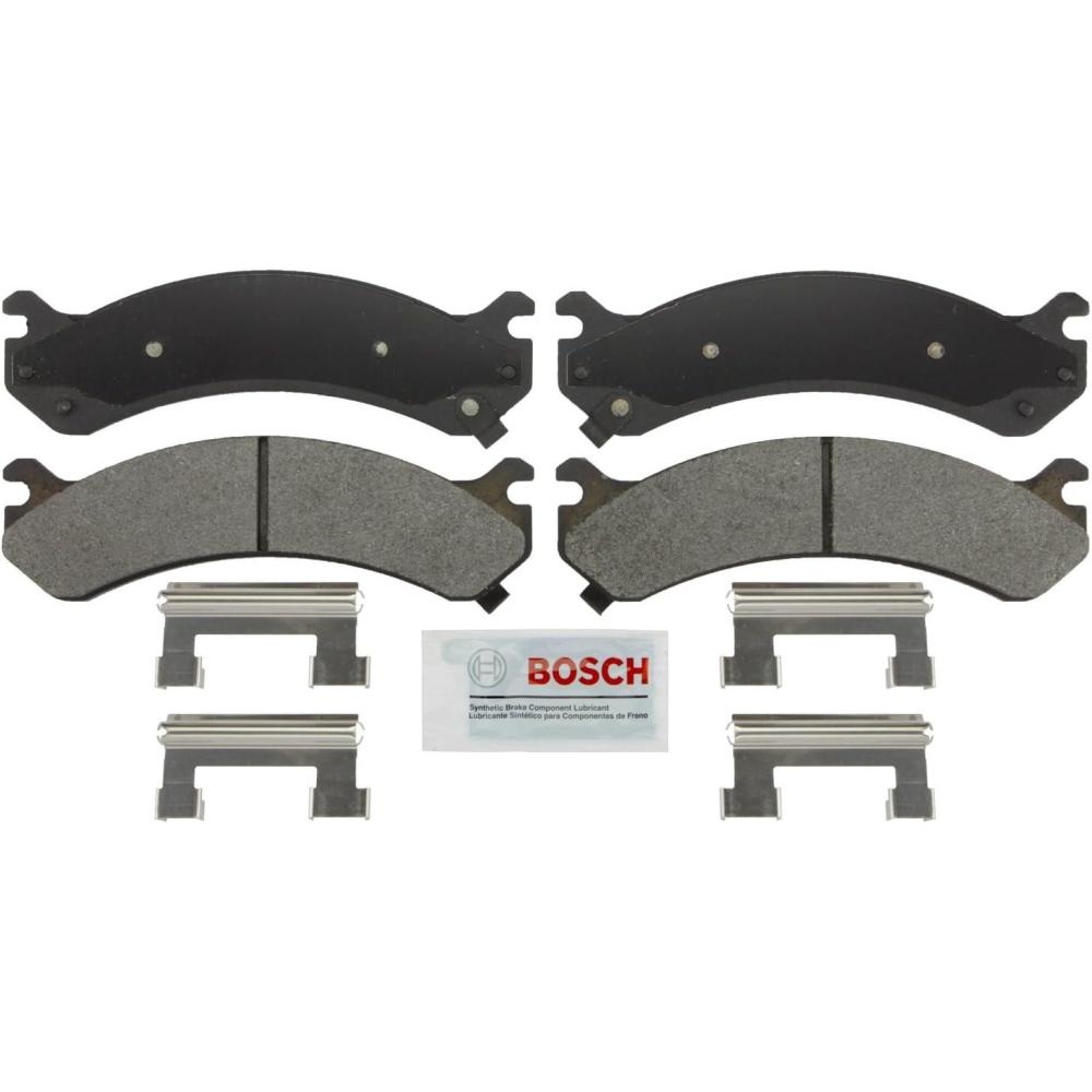imageBOSCH BSD784 Severe Duty Disc Brake Pad Set  Compatible With Select Cadillac DeVille DTS Chevrolet Avalanche Express Silverado Suburban GMC Savana Sierra Yukon XL Hummer H2 More FRONT