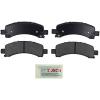 imageBOSCH BE974H Blue Ceramic Disc Brake Pad Set with Hardware  Compatible with Select Cadillac Escalade Chevrolet Avalanche Express Suburban Tahoe GMC Savana Yukon Yukon XL  More REAR