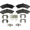 imageBOSCH BE882H Blue Ceramic Disc Brake Pad Set with Hardware  Compatible with Select Buick Rainier Chevrolet SSR Trailblazer GMC Envoy Isuzu Ascender Oldsmobile Bravada Saab 97x  More FRONT
