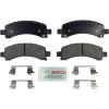 imageBOSCH BE974H Blue Ceramic Disc Brake Pad Set with Hardware  Compatible with Select Cadillac Escalade Chevrolet Avalanche Express Suburban Tahoe GMC Savana Yukon Yukon XL  More REAR
