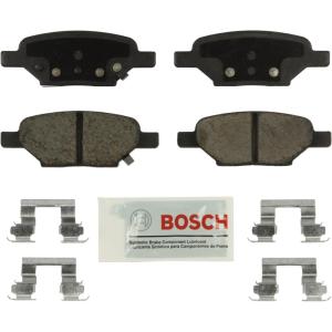 imageBOSCH BE1033H Blue Ceramic Disc Brake Pad Set With Hardware  Compatible With Select Chevrolet Cobalt HHR Malibu Pontiac G5 G6 Pursuit Saturn Aura Ion REAR