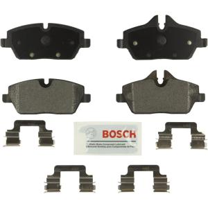 imageBOSCH BE1308H Blue SemiMetallic Disc Brake Pad Set with Hardware  Compatible with Select Mini Cooper FRONT