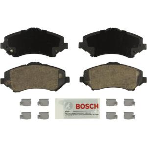 imageBOSCH BE1327H Blue SemiMetallic Disc Brake Pad Set With Hardware  Compatible With Select Chrysler Town ampamp Country Dodge Grand Caravan Journey Nitro Jeep Liberty Wrangler Ram VW Routan FRONT