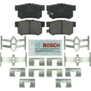 imageBOSCH BE537H Blue Ceramic Disc Brake Pad Set With Hardware  Compatible With Select Acura CL CSX ILX RSX TL TSX Vigor Honda Accord Civic CRZ Prelude S2000 Suzuki Kizashi SX4 REAR