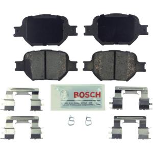 imageBOSCH BE817H Blue Ceramic Disc Brake Pad Set With Hardware  Compatible With Select Scion tC Toyota Celica FRONT