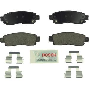 imageBOSCH BE883H Blue Ceramic Disc Brake Pad Set With Hardware  Compatible With Select Buick Enclave Rainier Cadillac XTS Chevrolet Trailblazer Traverse GMC Acadia Envoy Saturn Outlook More REAR