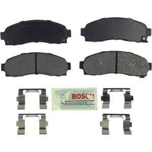 imageBOSCH BE913H Blue SemiMetallic Disc Brake Pad Set With Hardware  Compatible With Select Chevrolet Equinox Pontiac Torrent Saturn Vue FRONT