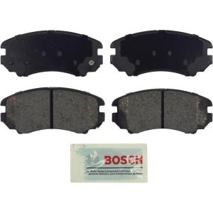 imageBOSCH BE924 Blue Ceramic Disc Brake Pad Set  Compatible With Select Hyundai Azera Elantra Sonata Tiburon Tucson Kia Amanti Magentis Optima Soul Sportage Saab 95 FRONT