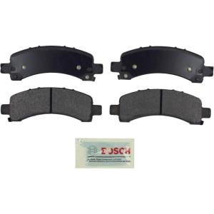 imageBOSCH BE974A Blue Ceramic Disc Brake Pad Set  Compatible With Select Cadillac Escalade Chevrolet Avalanche 1500 Express 1500 Suburban 1500 Tahoe GMC Savana 1500 Yukon Yukon XL 1500 REAR