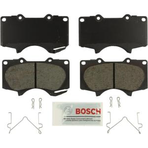 imageBOSCH BE976H Blue Ceramic Disc Brake Pad Set With Hardware  Compatible With Select Lexus GX460 GX470 Toyota 4Runner FJ Cruiser Sequoia Tacoma Tundra FRONT