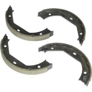imageBOSCH BS831 Blue Parking Brake Shoe Set  Compatible With Select BMW 135 325 328 330 335 340 428 430 435 440 525 528 530 540 M2 M3 M4 X1 Ci i xi xDrive Gran Coupe GT More